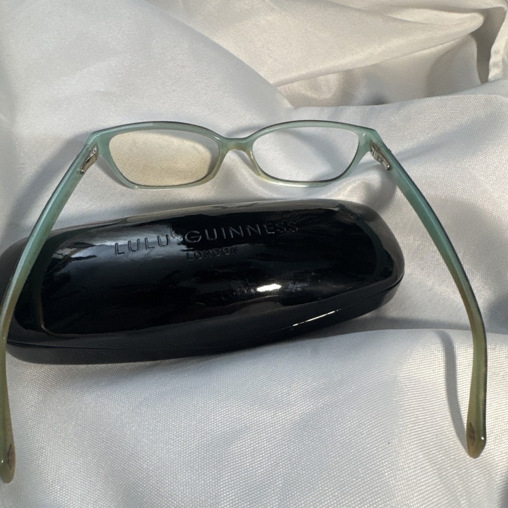 LULU GUINNESS LG65 TOR RECTANGULAR SPORTS WRAP EYEGLASSES FRAME 52-14-135 117191 - Picture 5 of 10
